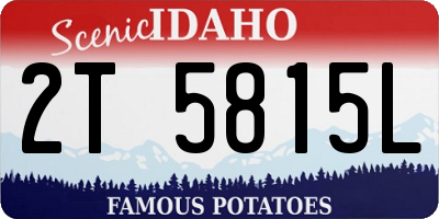 ID license plate 2T5815L