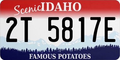 ID license plate 2T5817E