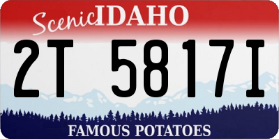 ID license plate 2T5817I