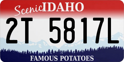 ID license plate 2T5817L