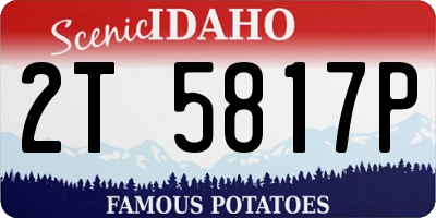 ID license plate 2T5817P