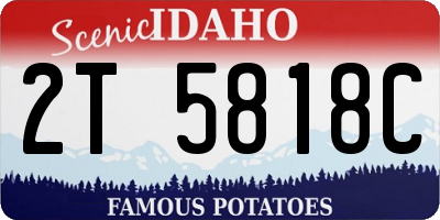 ID license plate 2T5818C