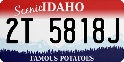ID license plate 2T5818J