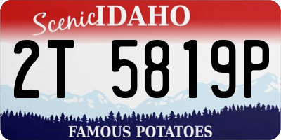 ID license plate 2T5819P