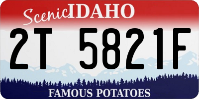 ID license plate 2T5821F