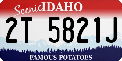 ID license plate 2T5821J