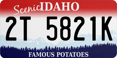 ID license plate 2T5821K