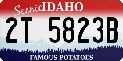 ID license plate 2T5823B