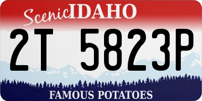 ID license plate 2T5823P