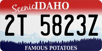 ID license plate 2T5823Z