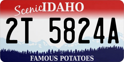 ID license plate 2T5824A