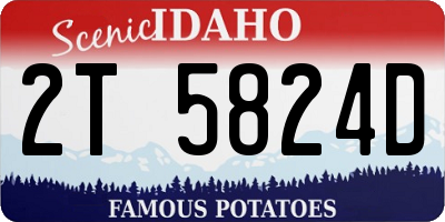 ID license plate 2T5824D