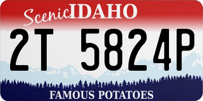ID license plate 2T5824P