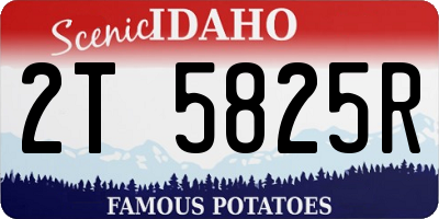 ID license plate 2T5825R