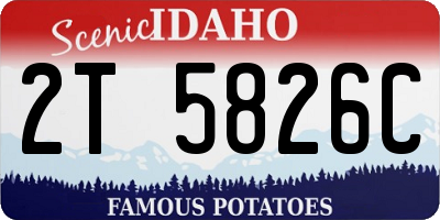 ID license plate 2T5826C