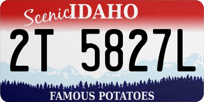 ID license plate 2T5827L