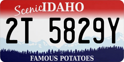 ID license plate 2T5829Y