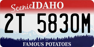 ID license plate 2T5830M