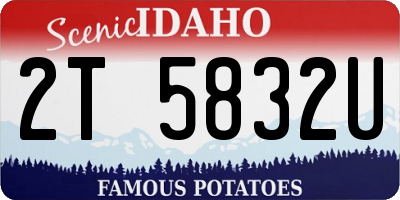 ID license plate 2T5832U