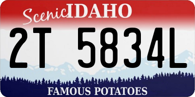 ID license plate 2T5834L