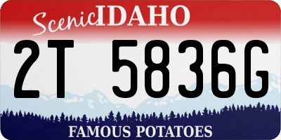 ID license plate 2T5836G
