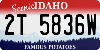 ID license plate 2T5836W