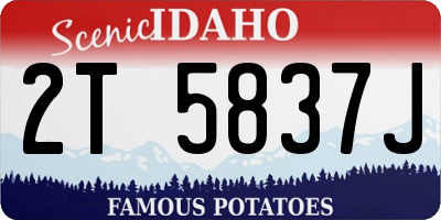 ID license plate 2T5837J