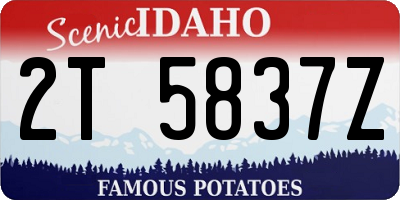 ID license plate 2T5837Z