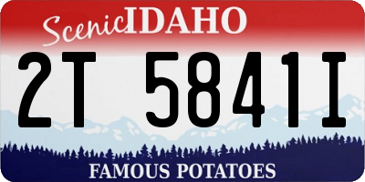 ID license plate 2T5841I