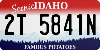 ID license plate 2T5841N