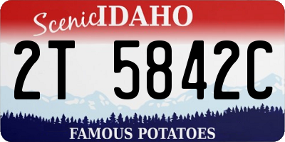 ID license plate 2T5842C
