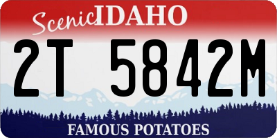ID license plate 2T5842M