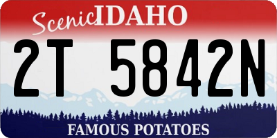 ID license plate 2T5842N