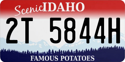 ID license plate 2T5844H