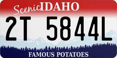 ID license plate 2T5844L