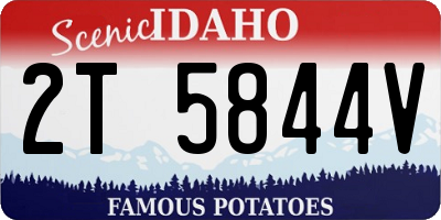 ID license plate 2T5844V