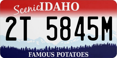 ID license plate 2T5845M