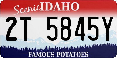 ID license plate 2T5845Y