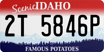 ID license plate 2T5846P