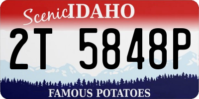 ID license plate 2T5848P