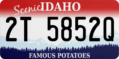 ID license plate 2T5852Q