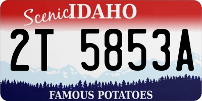 ID license plate 2T5853A