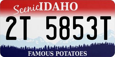 ID license plate 2T5853T