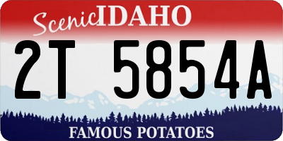 ID license plate 2T5854A
