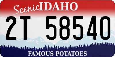 ID license plate 2T5854O