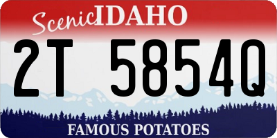 ID license plate 2T5854Q