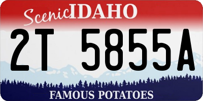 ID license plate 2T5855A