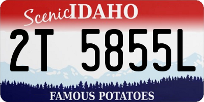 ID license plate 2T5855L