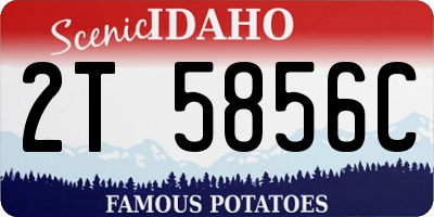 ID license plate 2T5856C