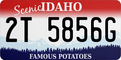 ID license plate 2T5856G